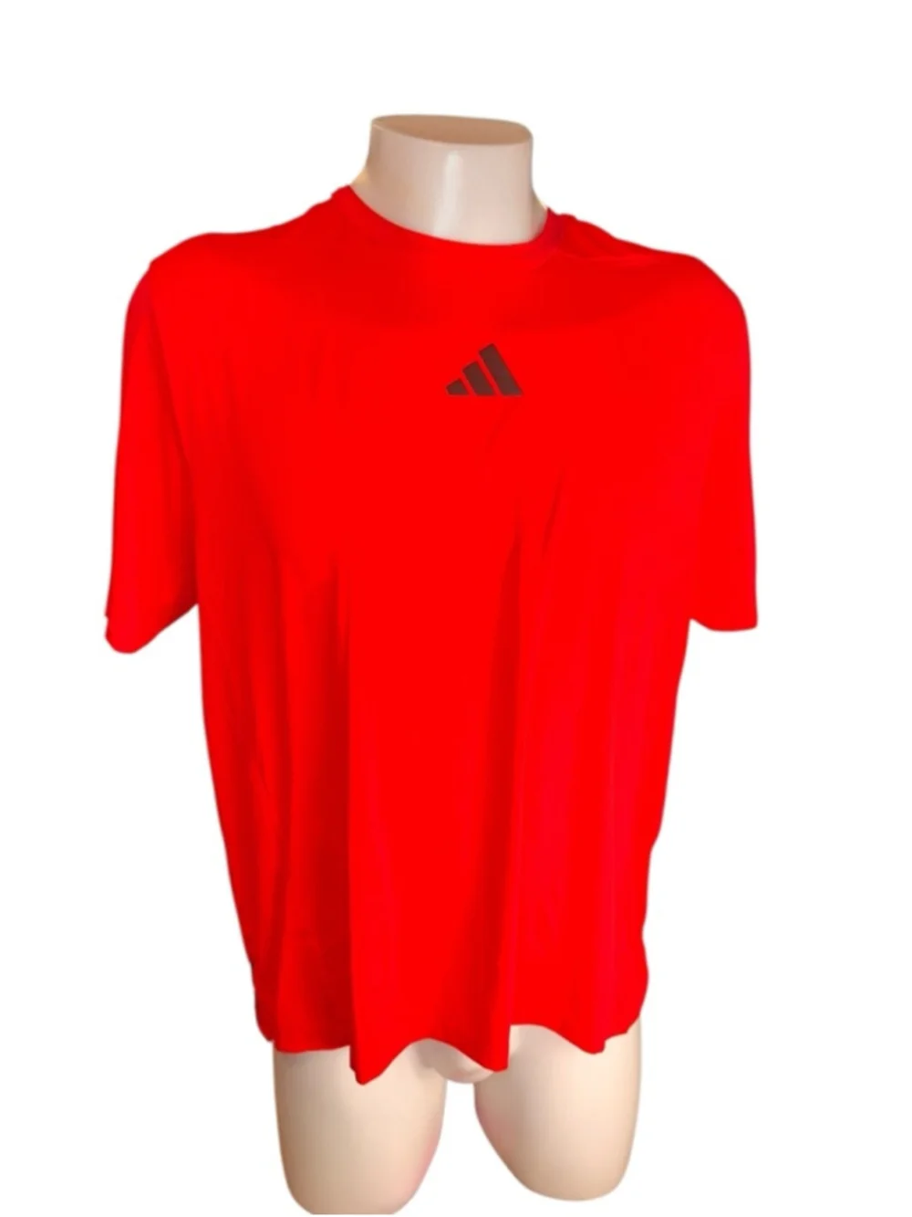 Men's Adidas Red & Black XL Short Sleeve Training Tee g47